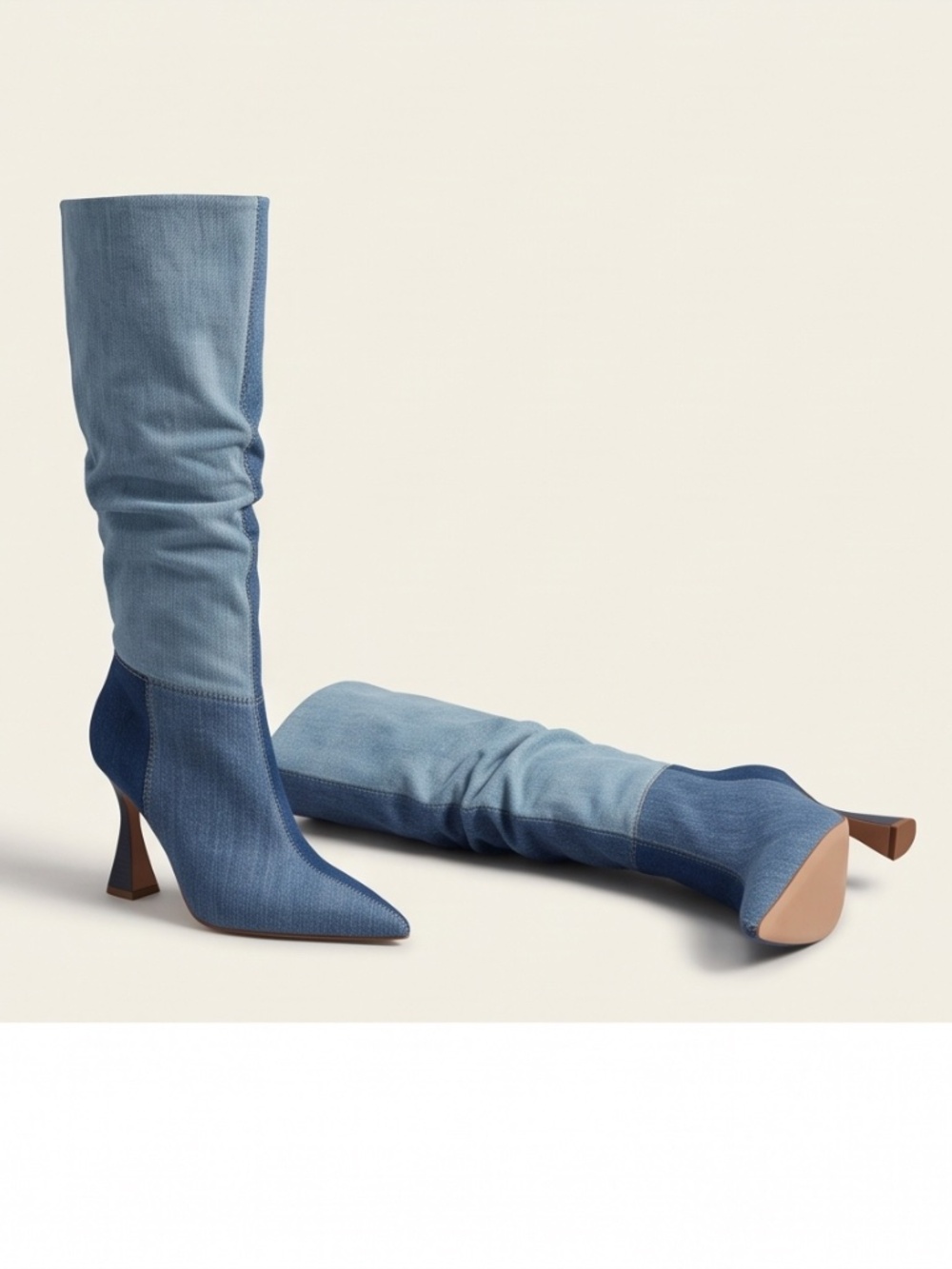 Denim Knee High Boots By Vince Camuto - Picture 2 of 4